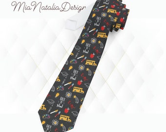 Tie for men, Neckwear, Cool Necktie( Perfect gift for a school Teacher)