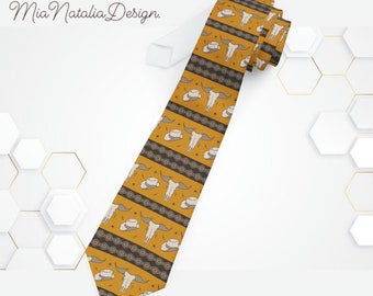 Tie for men, Neckwear, Cool Necktie with (cowboy design)