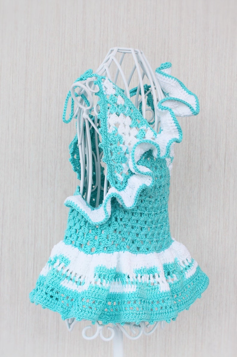 Blue dress dog ruffle dress for a dog girl dog clothing Etsy