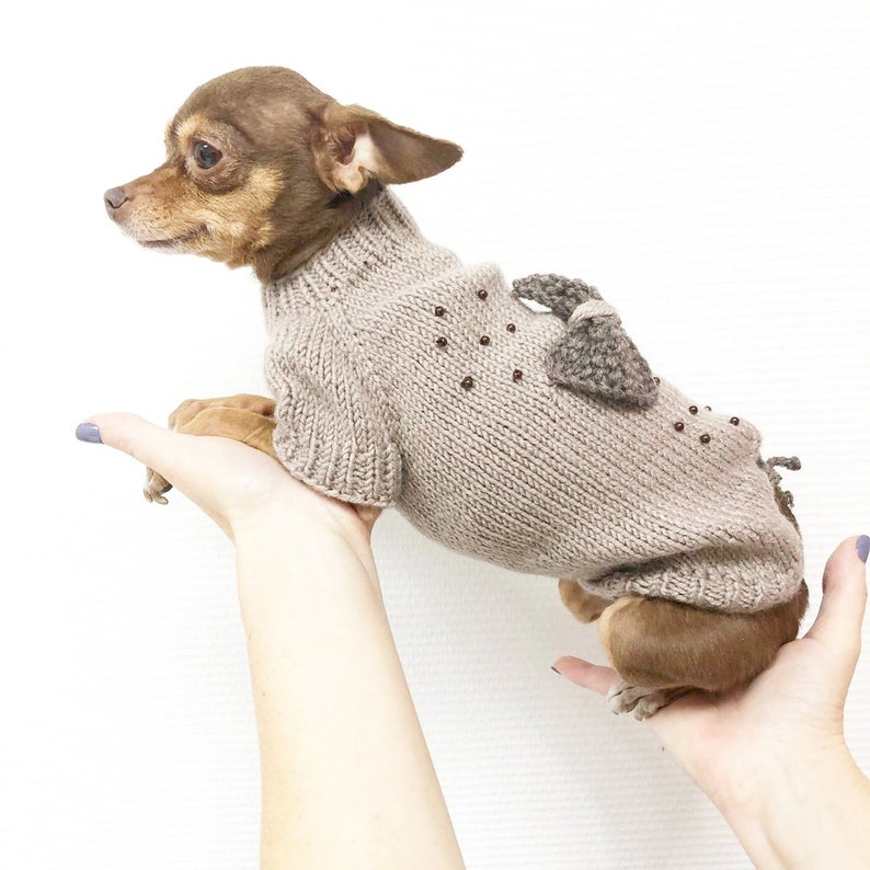 Small Dog Sweater Handmade Dog Clothes Pet Clothing Etsy