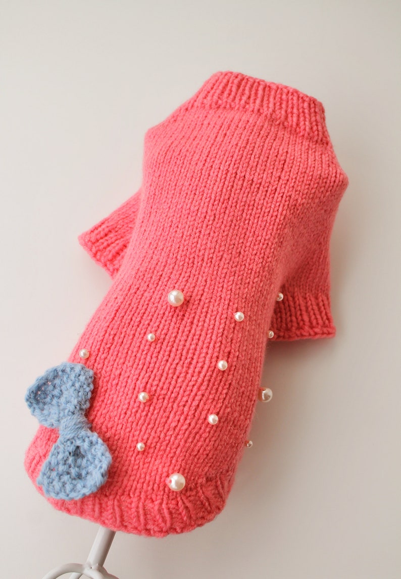 Pink Dog Sweater small dog sweater girl Warm Dog Clothes Etsy