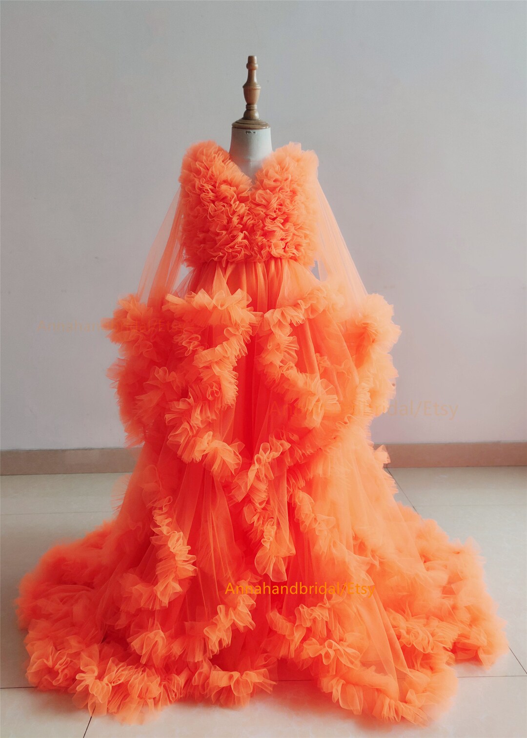 orange and lavender outfit