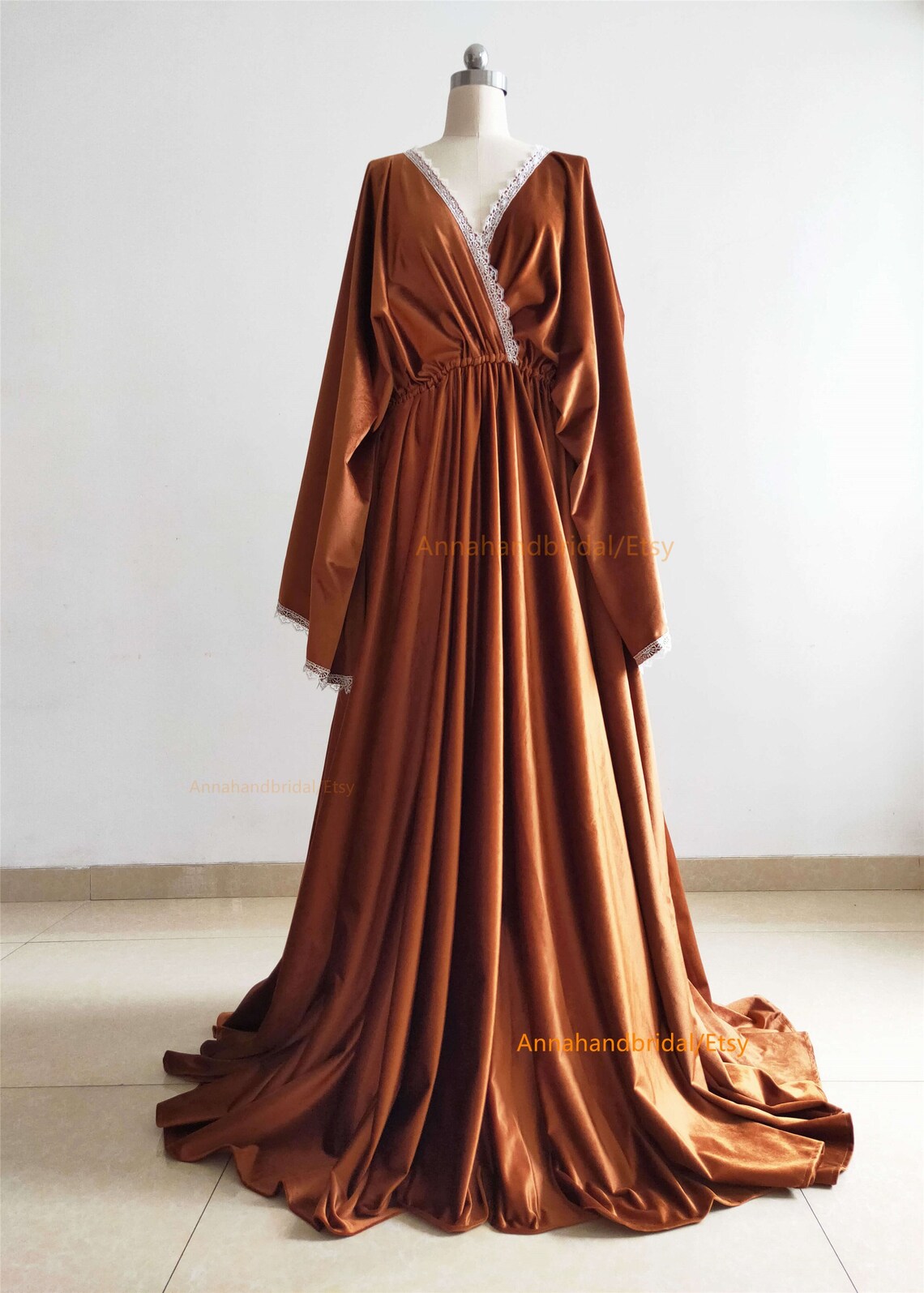 Burnt Orange Velvet Maternity Dress/ Velvet Photo Shoot Etsy