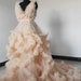 Champagne Maternity Dress/ Ruffle Tulle Dress Photo Shoot Dress//Adjustable Waist Maternity Dress/Baby shower Dress//Custom Color 