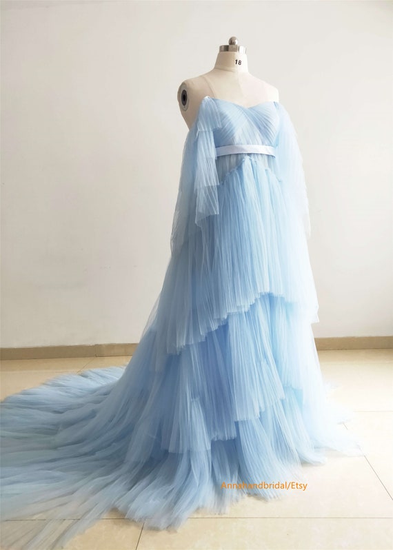 Light blue lace maternity dress outlet
