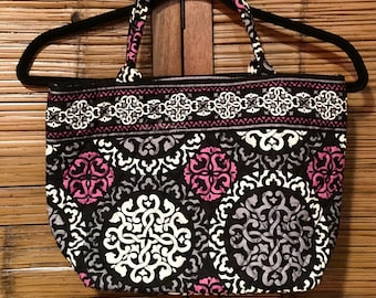 Vera Bradley Holiday Tote, Canterbury Magenta Pattern
