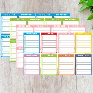Boîtes d'agenda pour liste de choses à faire, autocollants pour liste de contrôle, autocollants pour agenda complet avec bordure ou cadre