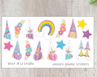 Gnome stickers, Decorative stickers, Party stickers, Planner stickers, Happy planner, Eclp stickers