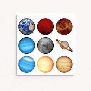 Pegatinas del Sistema Solar, Pegatinas de Planetas, Pegatinas del Espacio