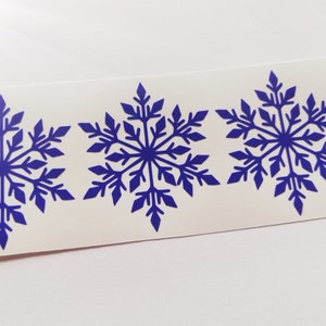 12 Christmas snowflake stickers, Window decor, Frozen stickers, Snowflake decor
