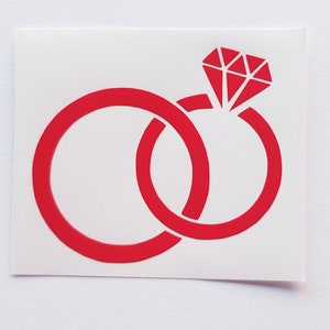 結婚婚約ダイヤモンドリングデカール、結婚ステッカー