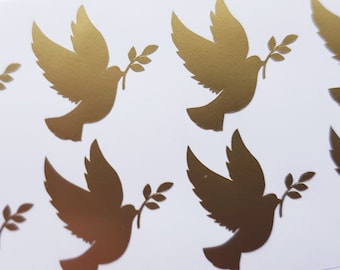 20 Dove wedding invitation seal stickers