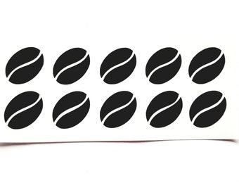 Kaffeebohne-Vinyl-Aufkleber: Abnehmbare Wanddekoration - Set von 20