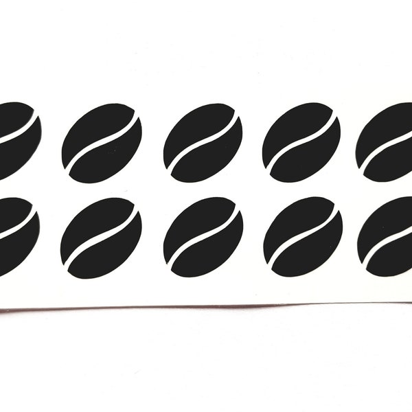 20 Coffee Bean stickers, Coffee decals, Wall Decals, Modern Wall Decals, Unique Wall Decor, Removable Wall Stickers, Vinyl Wall Decals