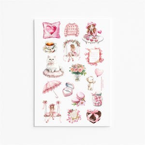 Romantische, zauberhafte Sticker - zarte florale und feminine Note zum Basteln und Dekorieren