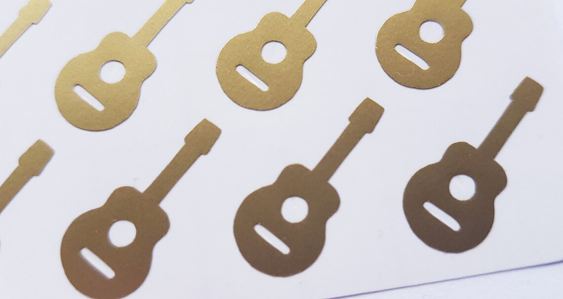 20 Guitar Stickers Guitar Decals Music Stickers Wall Decor Etsy