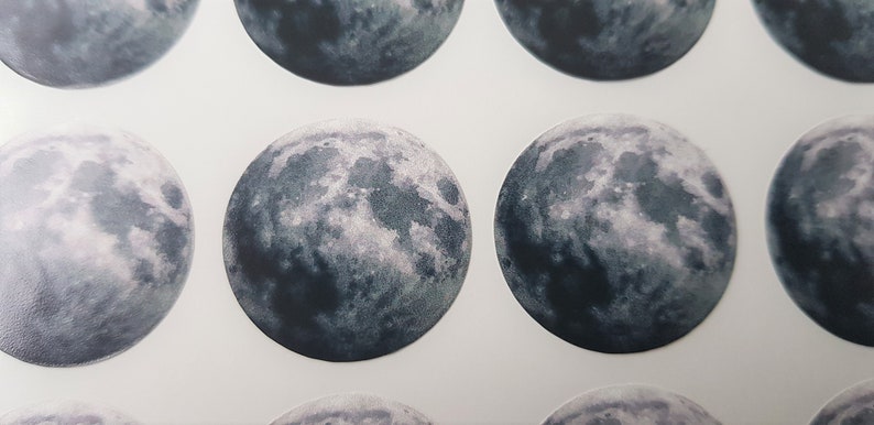 Full moon stickers Moon phase stickers Planet sticker Space | Etsy