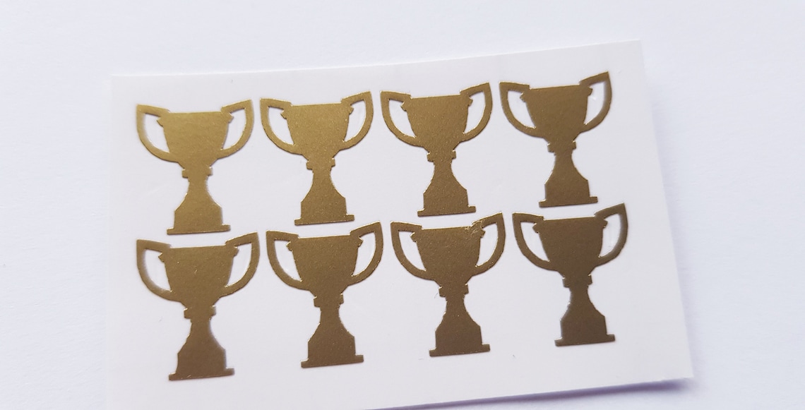 20 Trophy Cup Stickers Winner Stickers Cup Invitation Seals Etsy