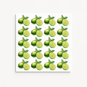 Adesivi in vinile a forma di lime / Foglio di adesivi con agrumi freschi e verdi / Decorazioni estive per la cucina / Adesivi per laptop con frutta verde / Adesivi per planner a forma di lime