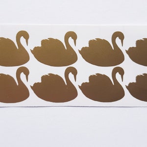 Eleganti adesivi in vinile a forma di cigno - perfetti per decorazioni di planner, bomboniere e complementi d'arredo