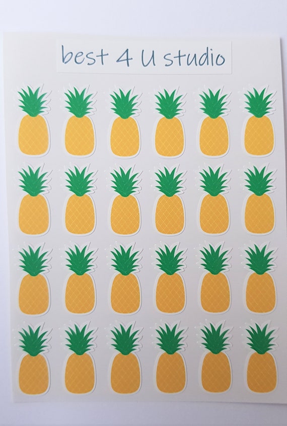 fruit stickers planner stickers food stickers Pineapple planner stickers