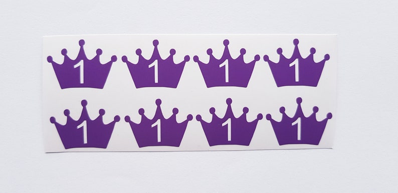 Many Crown Sticker 20 Crown Stickers Crown Decals Crown With Number Stickers | Etsy