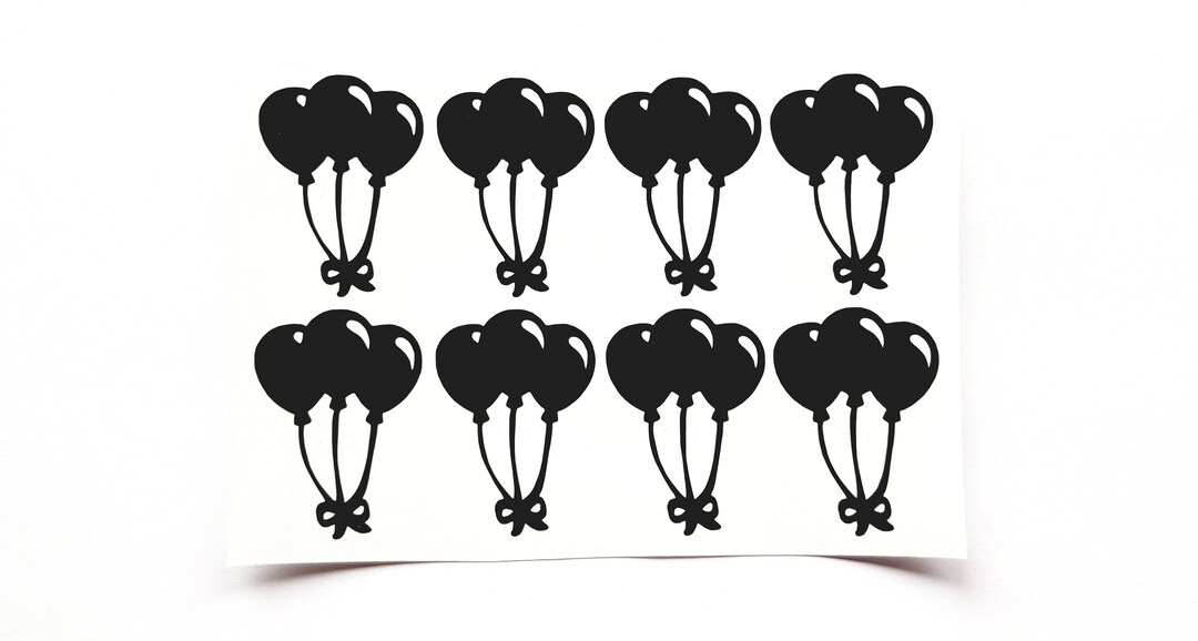 20 Balloon Stickers, Balloon Decals, Nursery Decor, Wall Decor