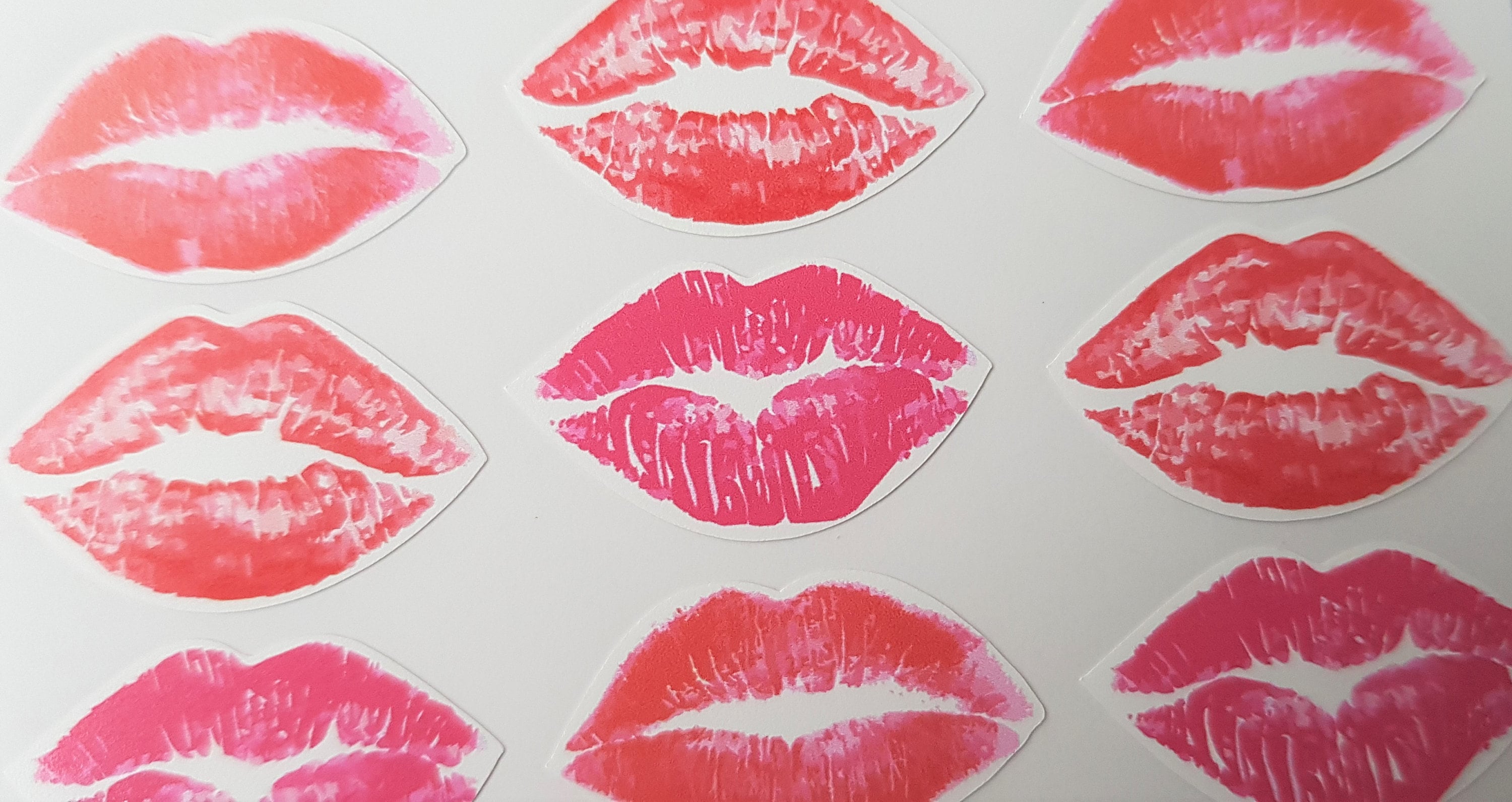 lipstick kisses Sticker for Sale by lux-lisbon