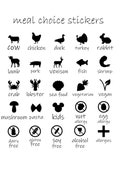 Wedding Meal Choice Stickers – Elegant Food Icons for Place Cards and Event Planning product logo
