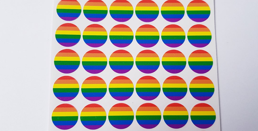 Rainbow Pride Flag Stickers: Vinyl Polka Dots - Etsy
