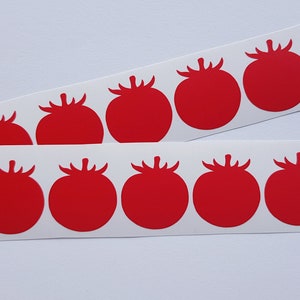 Pegatinas de vinilo con forma de tomates vibrantes: perfectas para la decoración de cocinas, diarios de jardinería y amantes de la comida