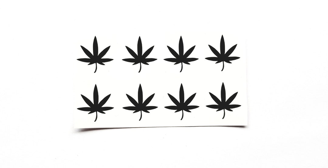 20 Pot Stickers, Marijuana Leaf Stickers, Cannabis Stickers, Weed