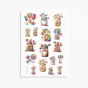 Stickers Zoete lekkernijen – Kleurrijke snoep- en lollyontwerpen om te knutselen en te decoreren