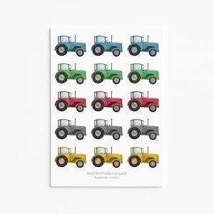 Aquarel tractorstickers, tractorsticker, transport, transport, boerderijstickers, boer, vrachtwagen