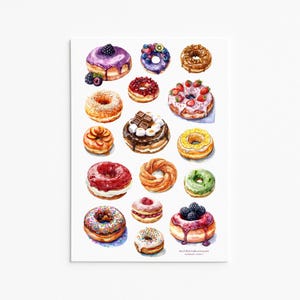 Pacchetto adesivi Decadent Donuts - Decalcomanie assortite per dessert per gli amanti del cibo