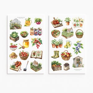 Garden Sticker Set Greenhouse Harvest Herbs Veggie Patch Planner Journal Scrapbook