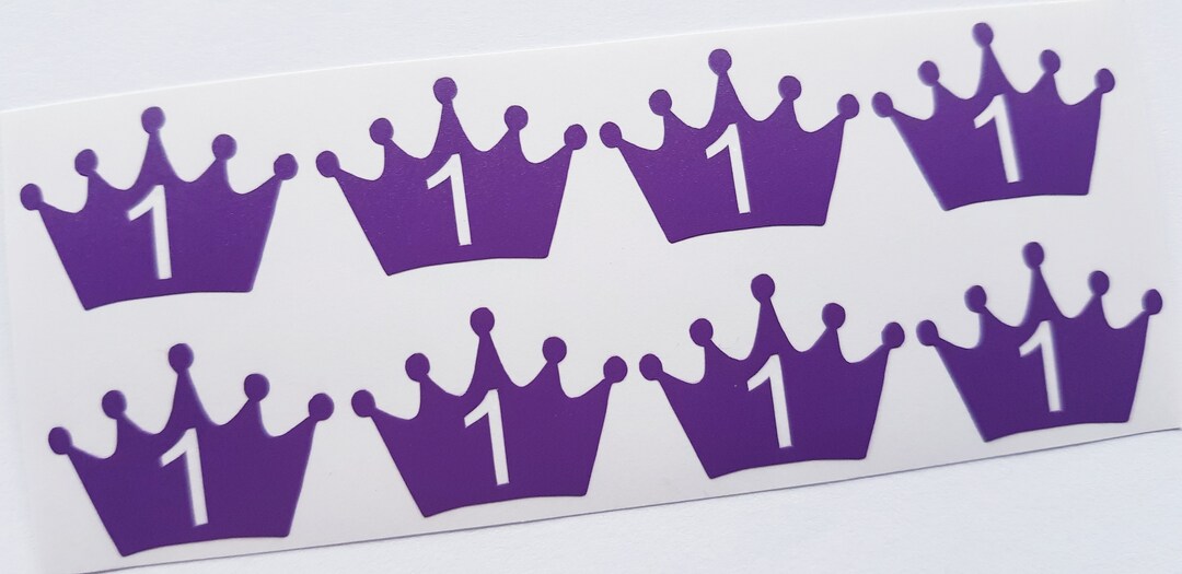20 Crown Stickers Crown Decals Crown With Number Stickers Etsy