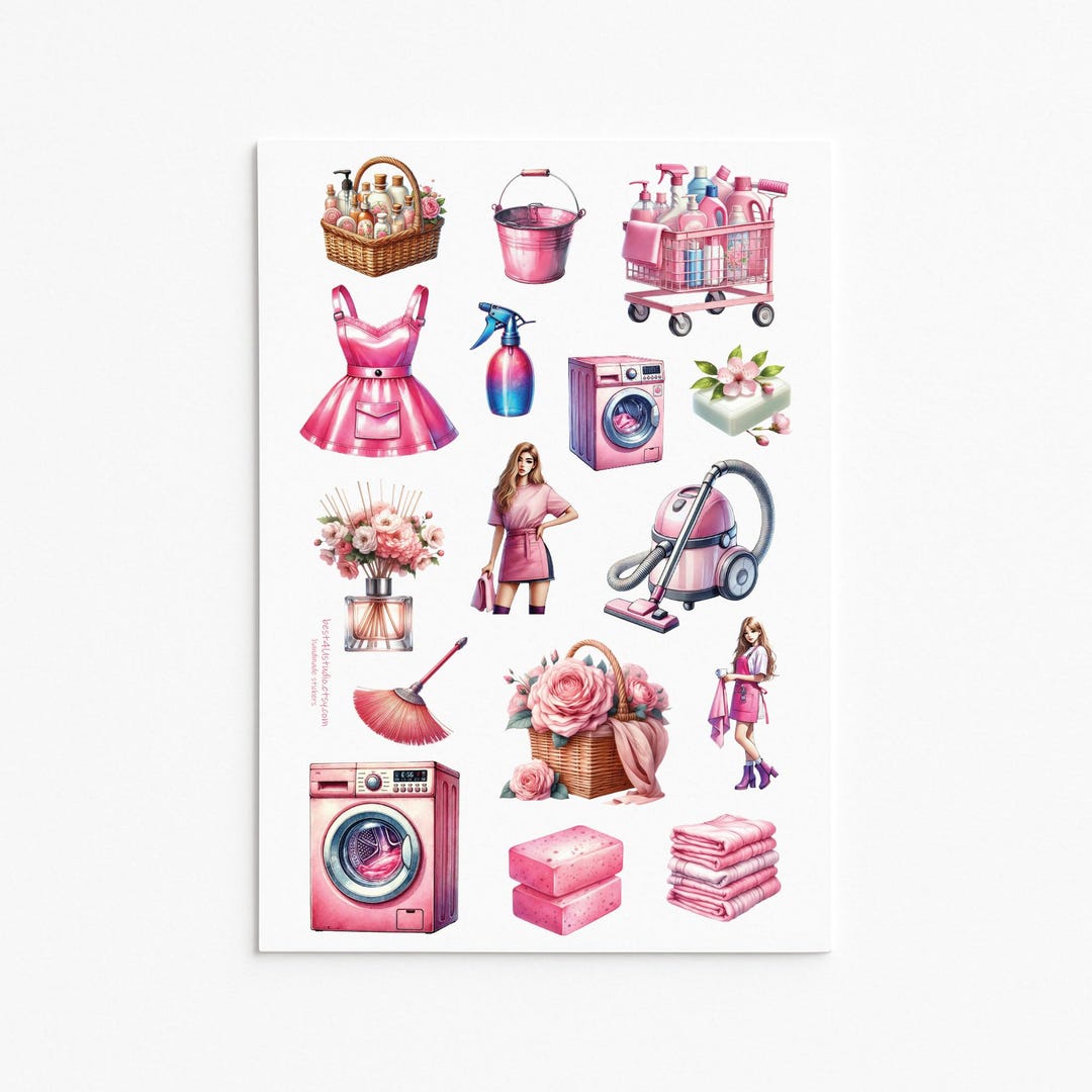 Essential Decals Cleaning Essentials Stickers – Household Chores and Organizing Planner ...