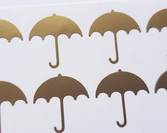 20 Umbrella Stickers, Rainy Day Stickers, Weather stickers