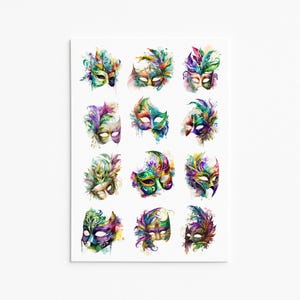 Stickers masque de carnaval de Mardi Gras, Stickers festival et Stickers bal masqué