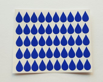 50 Raindrop rain planner stickers