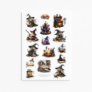 Witch stickers, Halloween, Magic, Witchy, Spooky, Witchcraft, Wicca, Gothic, Witch Aesthetic, Pagan, Occult, Witchy Vibes, Witch Hat