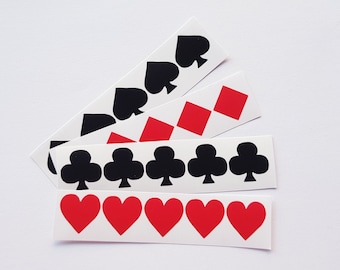 40 Playing cards poker symbol suits stickers