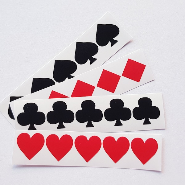 40 Playing cards poker symbol suits stickers