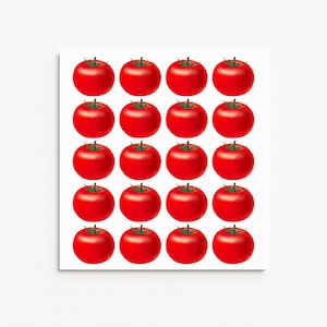 Stickers vinyles tomates | Feuille d'autocollants tomate rouge | Décoration de cuisine aux légumes frais | Autocollants mignons de planificateur de tomate | Stickers Marché fermier