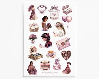Romantic Victorian Stickers - Bridal Journal Embellishments