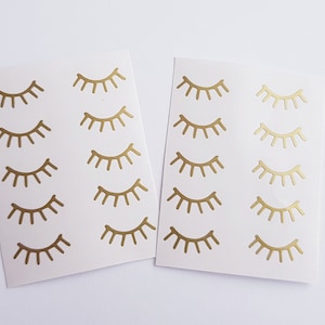 10 paires d'autocollants de cils, décalcomanies de cils endormis, décalcomanies de sourcils, décalcomanie de barre à sourcils, décalcomanie de salon de beauté, décalcomanie de maquillage