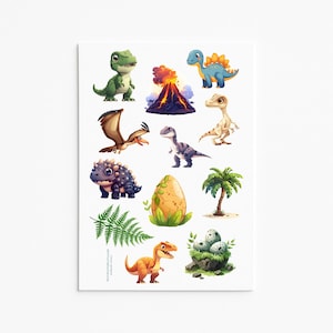 Dino Aufkleber, Dinosaurier Aufkleber, Dinosaurier Aufkleber, T-Rex Aufkleber, Jurassic Aufkleber, Planner Aufkleber, Dino Geschenk, Dino Geburtstag Gastgeschenk
