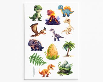 Dinosaurieklistermärken: Vinyl Dino-dekor
