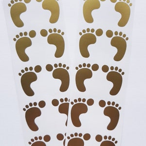 20 impronte, adesivi per piedini di bambino, decalcomanie per piedini di bambino, baby shower, cameretta per bambini, decorazioni da parete, carta da parati rimovibile, decalcomanie da parete